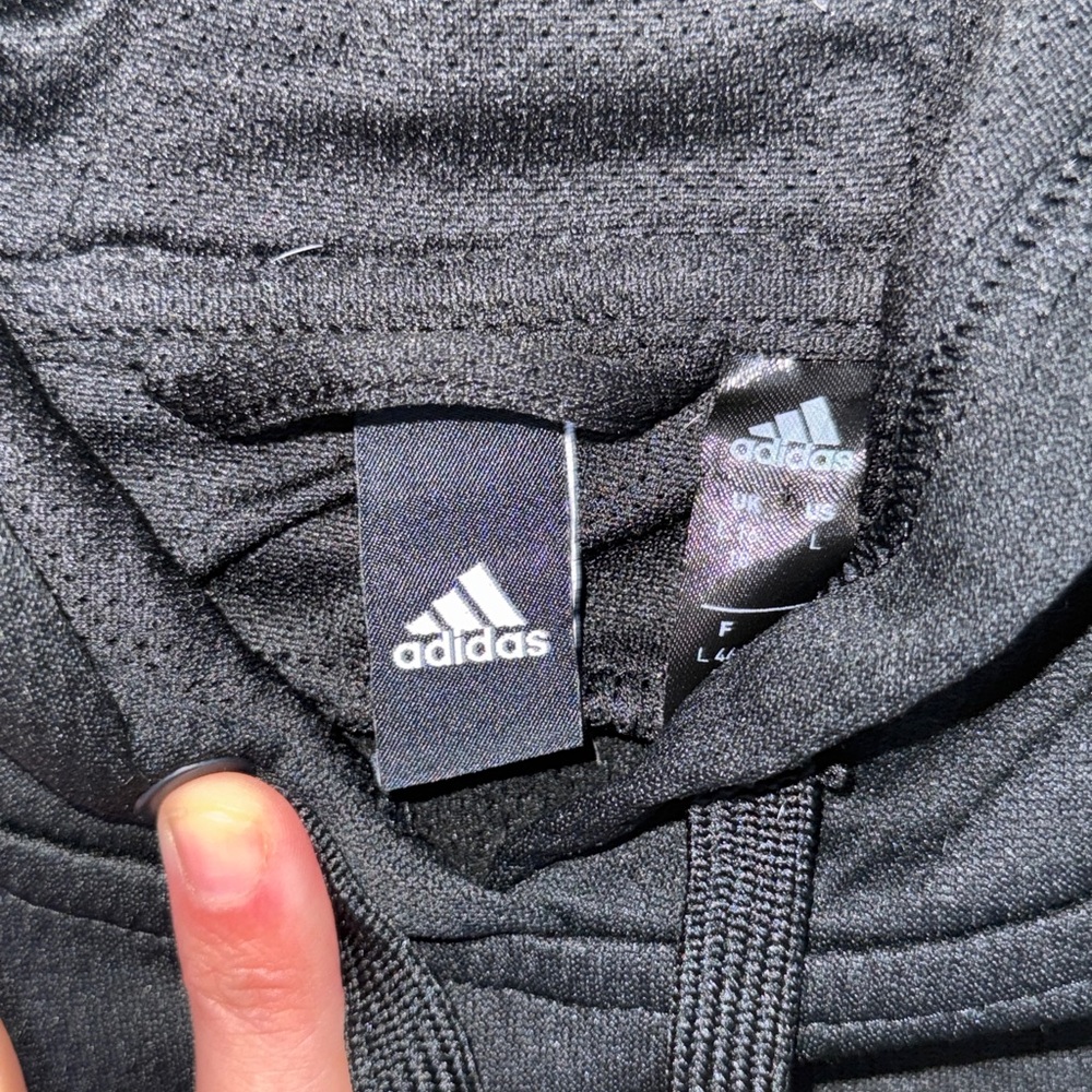 Adidas Women’s Charcoal/Black Hoodie - Picture 3 of 3